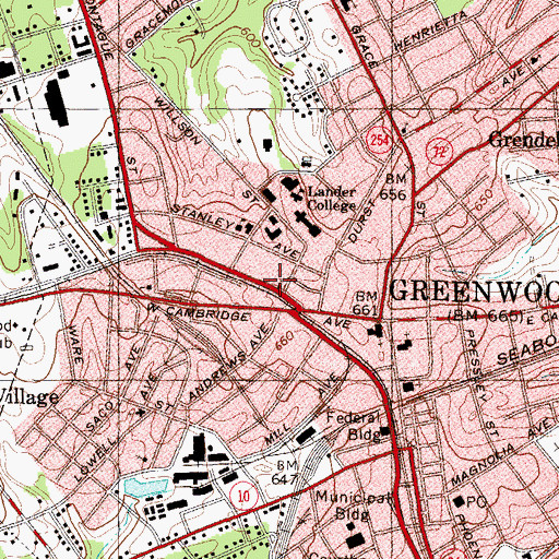Topographic Map of First Associate Reformed Presbyterian Church, SC