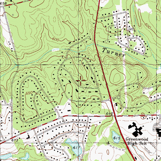 Topographic Map of Forest Hills, SC