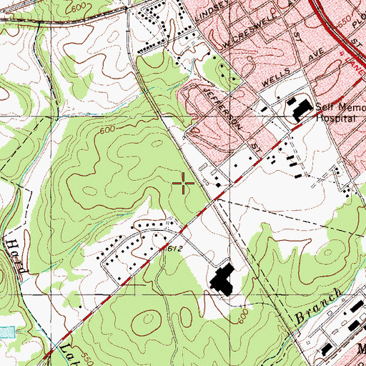 Topographic Map of Greenwood Professional Park, SC