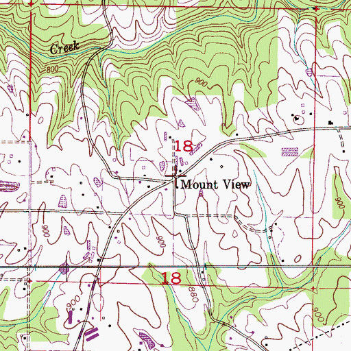 Topographic Map of Mount View, AL