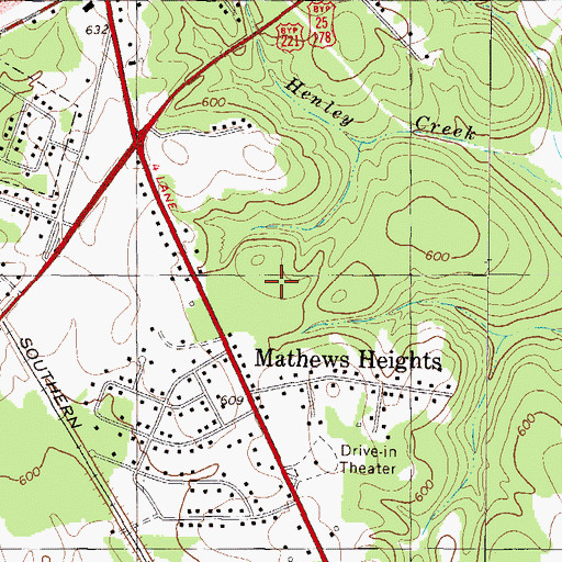 Topographic Map of Highland Forest, SC
