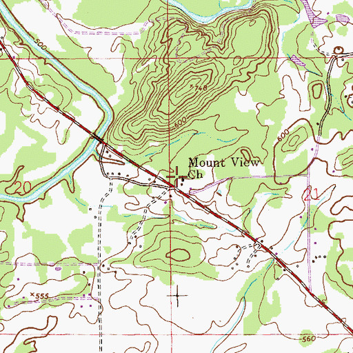 Topographic Map of Mount View Missionary Baptist Church, AL