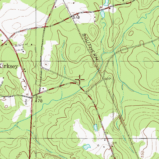 Topographic Map of Horsepen School (historical), SC