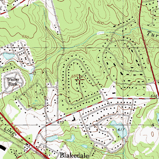 Topographic Map of Idlewood, SC
