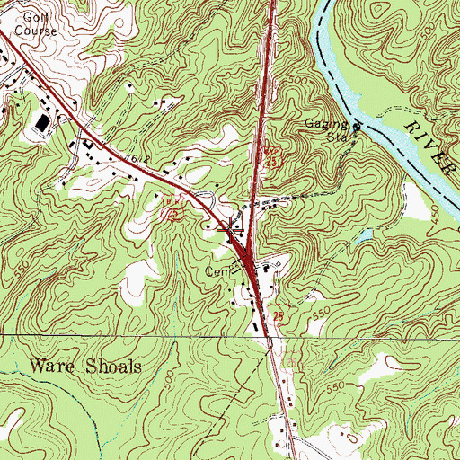Topographic Map of Jones (historical), SC