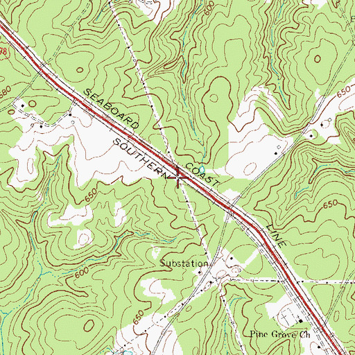 Topographic Map of Leith Church (historical), SC