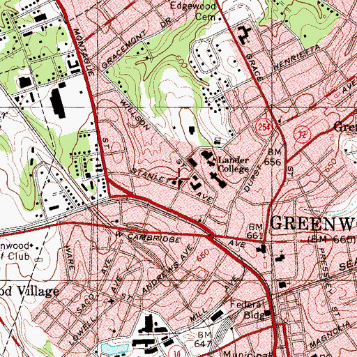 Topographic Map of Leslie Primary School, SC