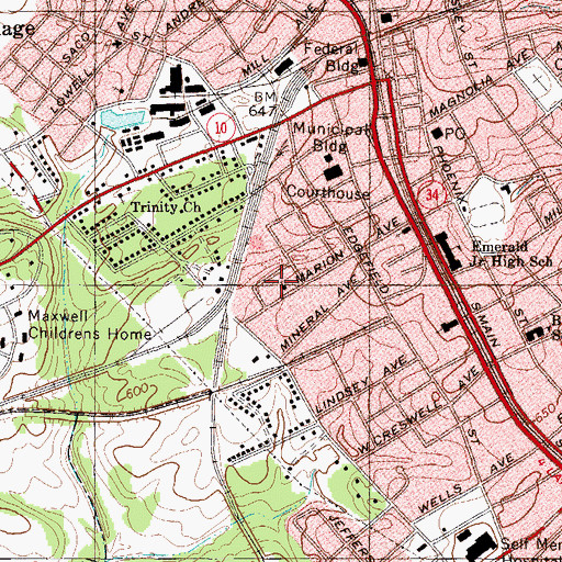 Topographic Map of Macedonia Baptist Church, SC