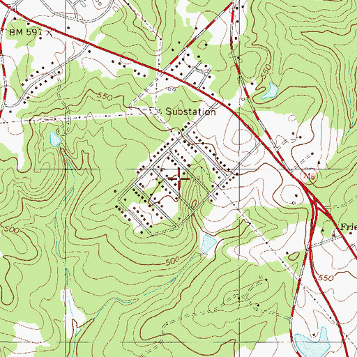 Topographic Map of Magnolia Place, SC