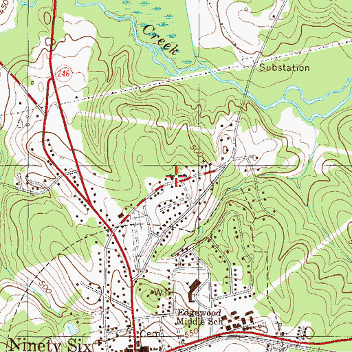 Topographic Map of Mays United Methodist Church, SC