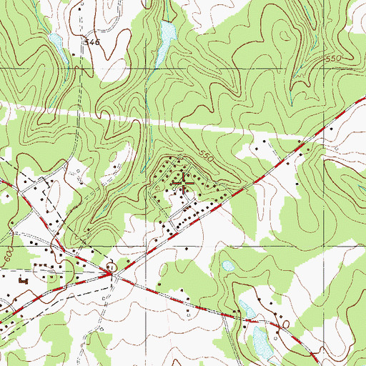 Topographic Map of McKellar Farms, SC