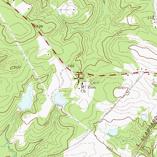 Topographic Map of Mount Zion School (historical), SC