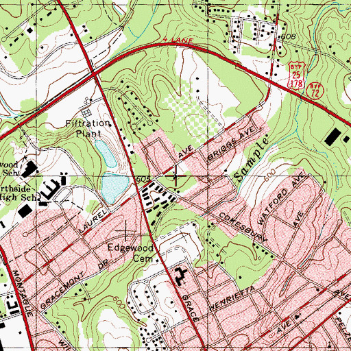 Topographic Map of Our Lady of Lourdes Catholic Church, SC