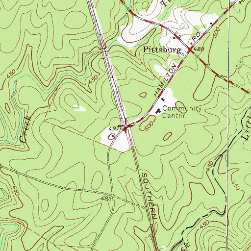 Topographic Map of Outz Store (historical), SC