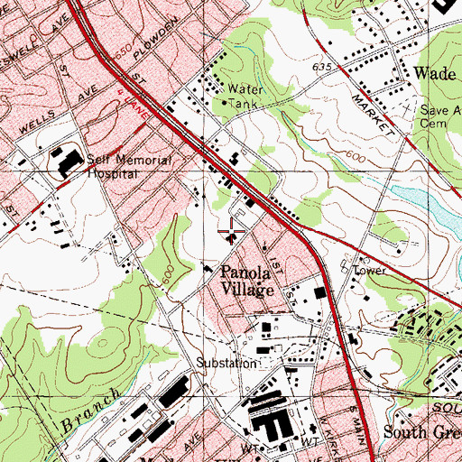 Topographic Map of Panola Methodist Church, SC