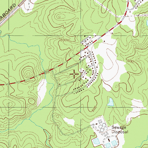 Topographic Map of Pinehurst, SC