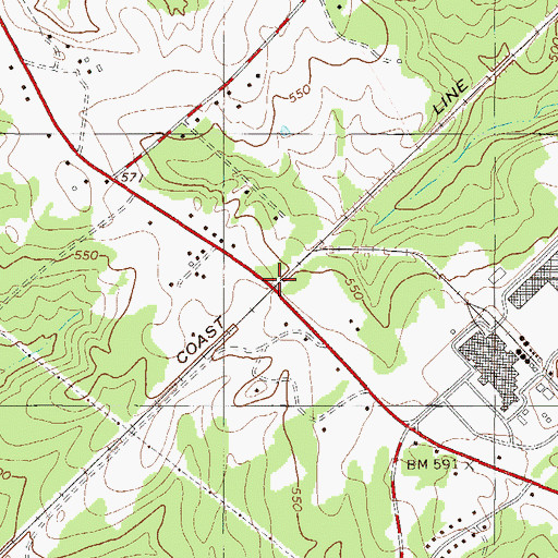 Topographic Map of Saluca, SC