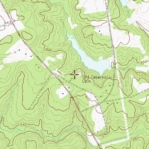 Topographic Map of Tabernacle Church (historical), SC