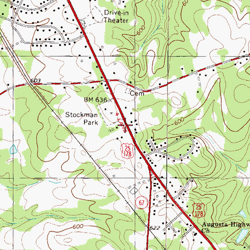 Topographic Map of Utopia School (historical), SC
