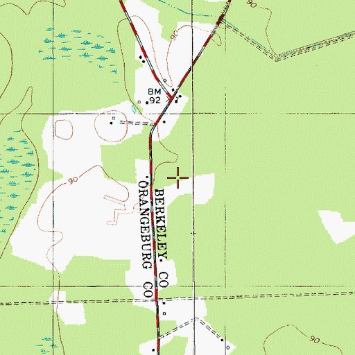 Topographic Map of Antioch Church, SC