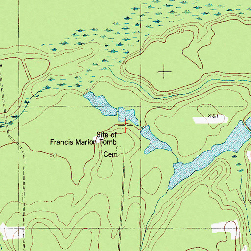 Topographic Map of Belle Isle Plantation, SC