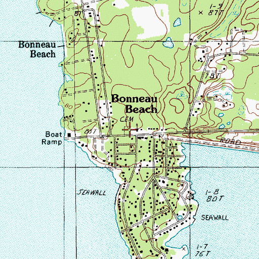 Topographic Map of Black Oak Cemetery, SC