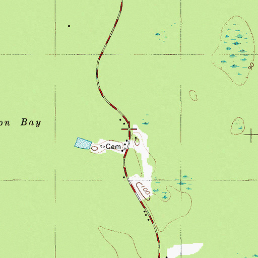 Topographic Map of Calamus Pond School (historical), SC