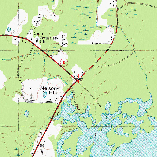 Topographic Map of Cross Cross Roads, SC