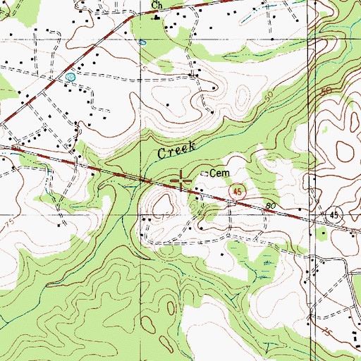 Topographic Map of Cross School (historical), SC