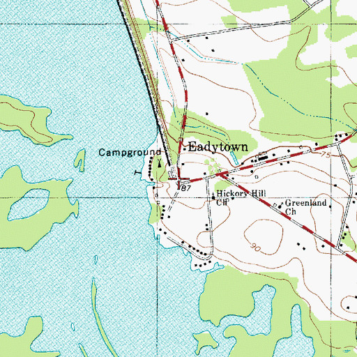 Topographic Map of Dead End Church (historical), SC
