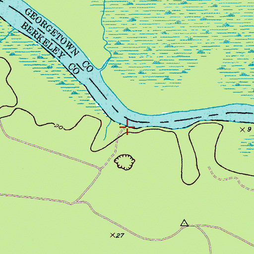 Topographic Map of Doe Landing, SC