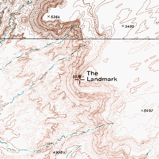 Topographic Map of The Landmark, AZ