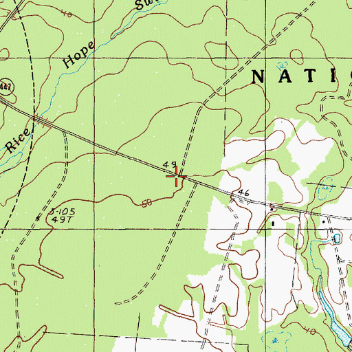 Topographic Map of Full Gospel Mission Cemetery, SC