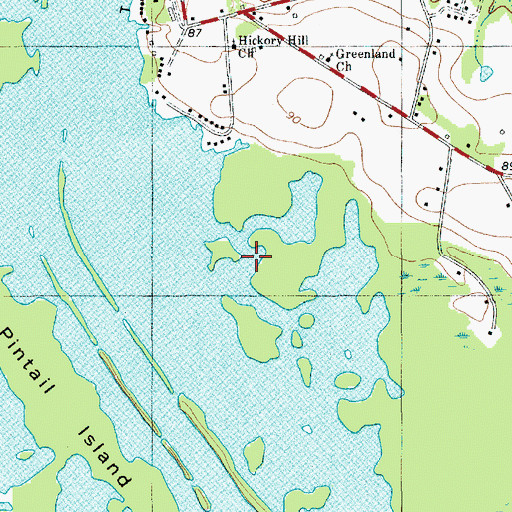 Topographic Map of Hickory Hill School (historical), SC