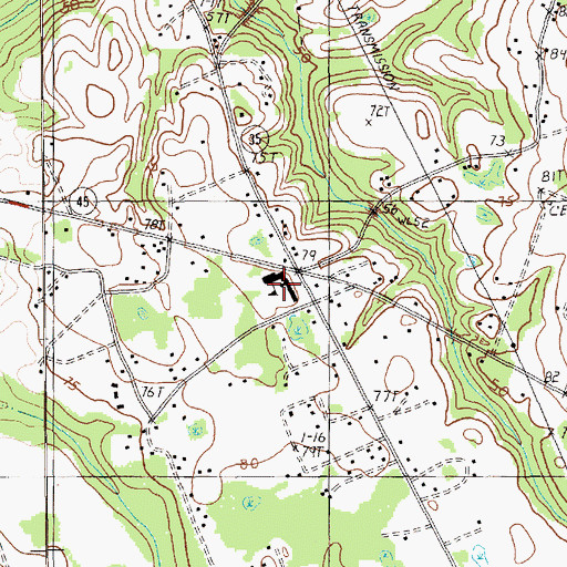 Topographic Map of J K Gourdin Elementary School, SC