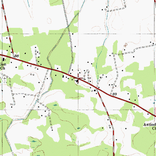 Topographic Map of Jehovah Church, SC