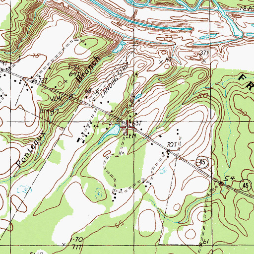 Topographic Map of Keller Cemetery, SC