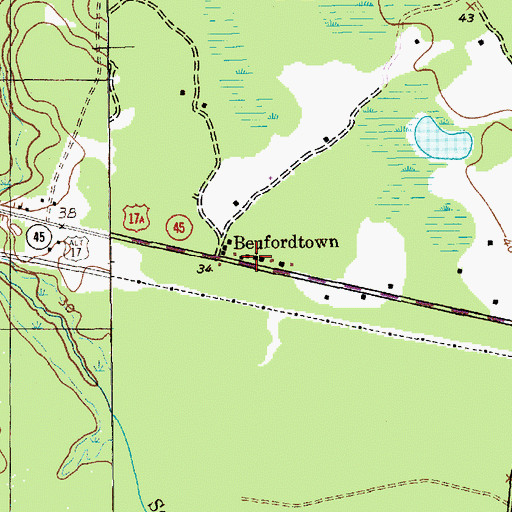 Topographic Map of Liberty School (historical), SC