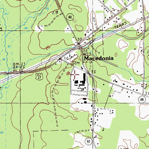 Topographic Map of Macedonia Middle School, SC