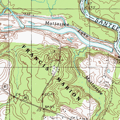 Topographic Map of Matassee (historical), SC