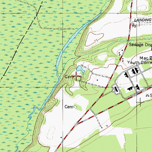 Topographic Map of Mims Lake Cemetery, SC