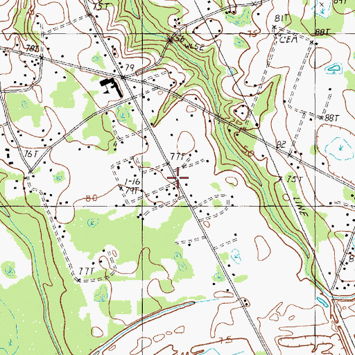 Topographic Map of Old Peru, SC