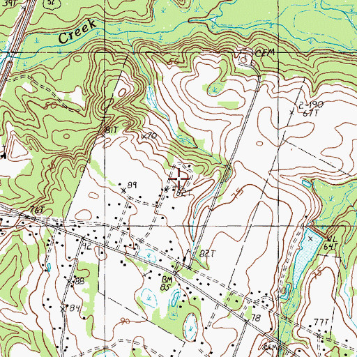 Topographic Map of Oldfield Plantation Cemetery, SC