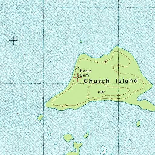 Topographic Map of Rocks Church (historical), SC