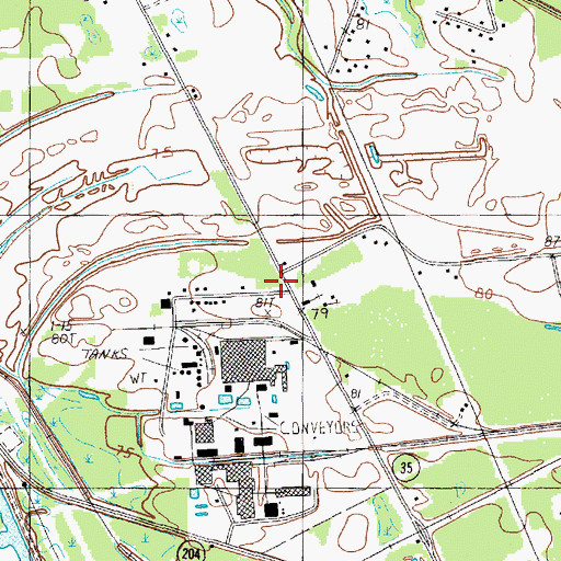Topographic Map of Russellville School (historical), SC