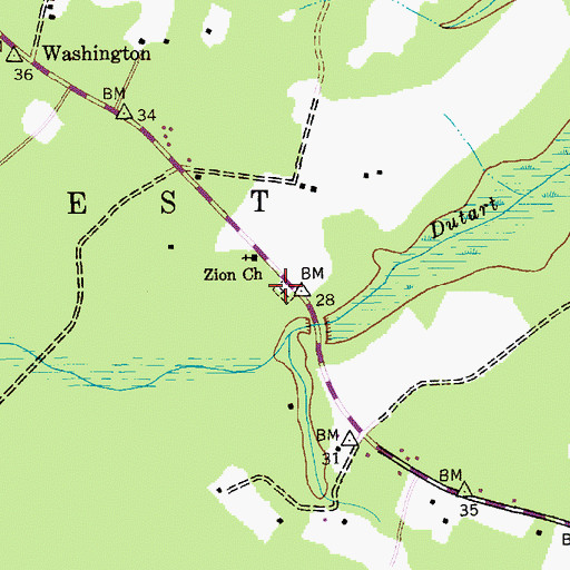 Topographic Map of Saint James Cemetery, SC