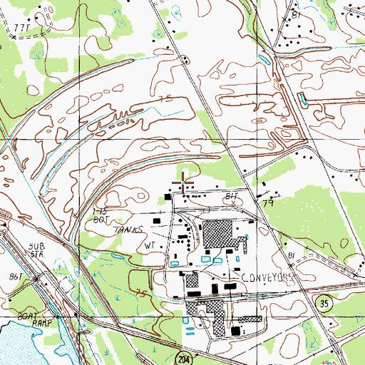 Topographic Map of Saint Marys Holiness Church, SC