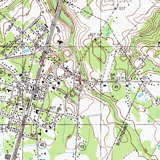 Topographic Map of Saint Stephens Episcopal Church, SC