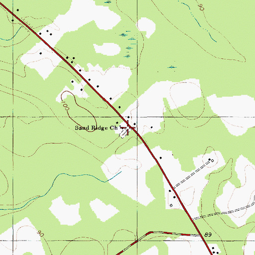 Topographic Map of Sandridge Cemetery, SC