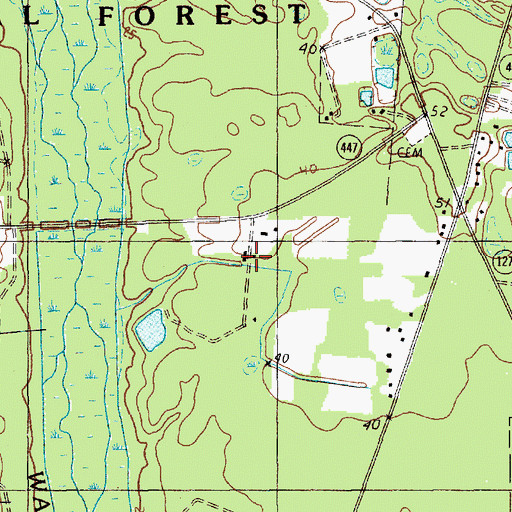 Topographic Map of Spring Grove Plantation, SC